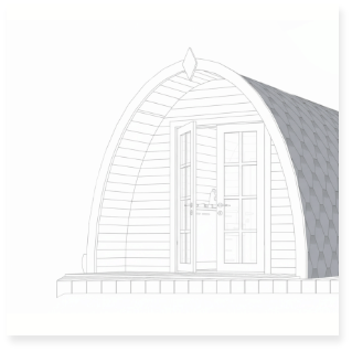 Prefab Solutions: Construcción Prefabricada Sostenible. gemini generated image, ejemplo de cabana